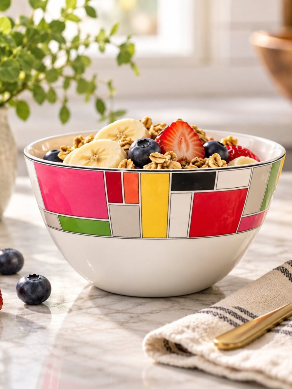 Kate Spade Lenox Gramercy Park Irving Place Set of 3 Color Block Bowls